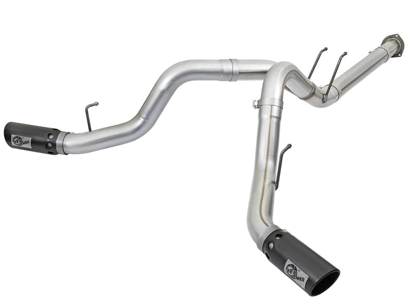 aFe — ATLAS 4 IN Aluminized Steel DPF-Back Exhaust System w/Black Tip