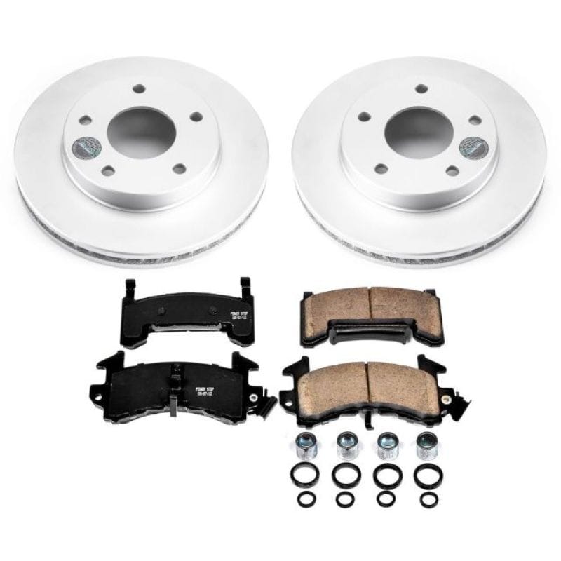 PowerStop — Genuine Geomet Coated Rotor and Low-Dust Ceramic Brake Pad Kit