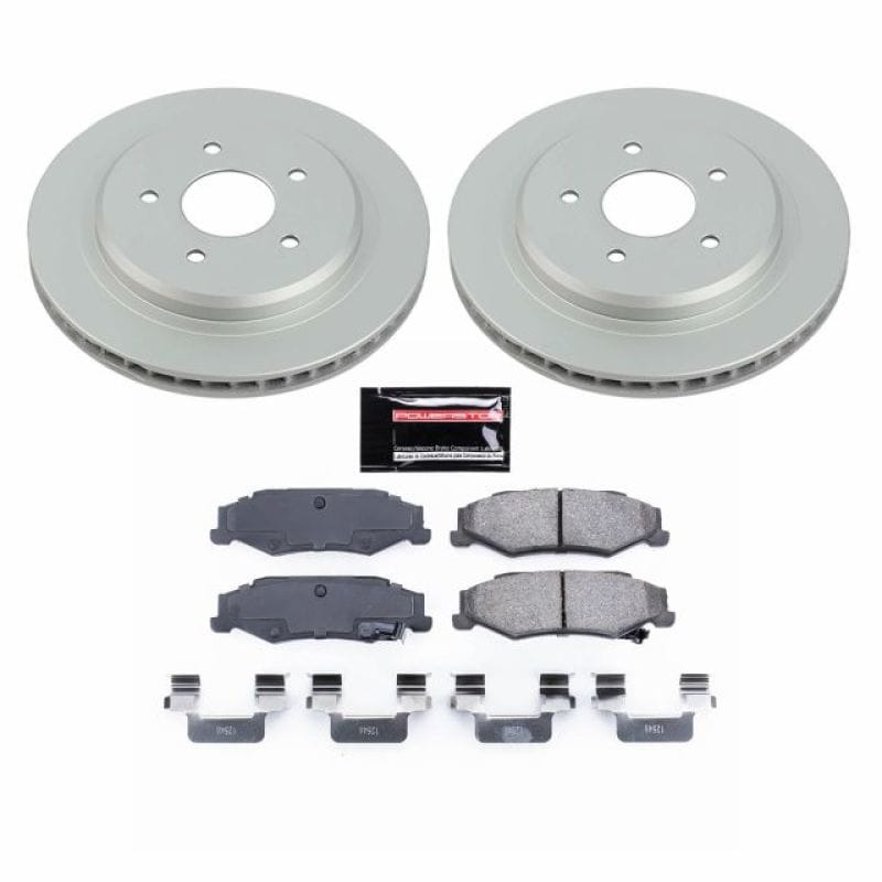 PowerStop — Genuine Geomet Coated Rotor and Low-Dust Ceramic Brake Pad Kit