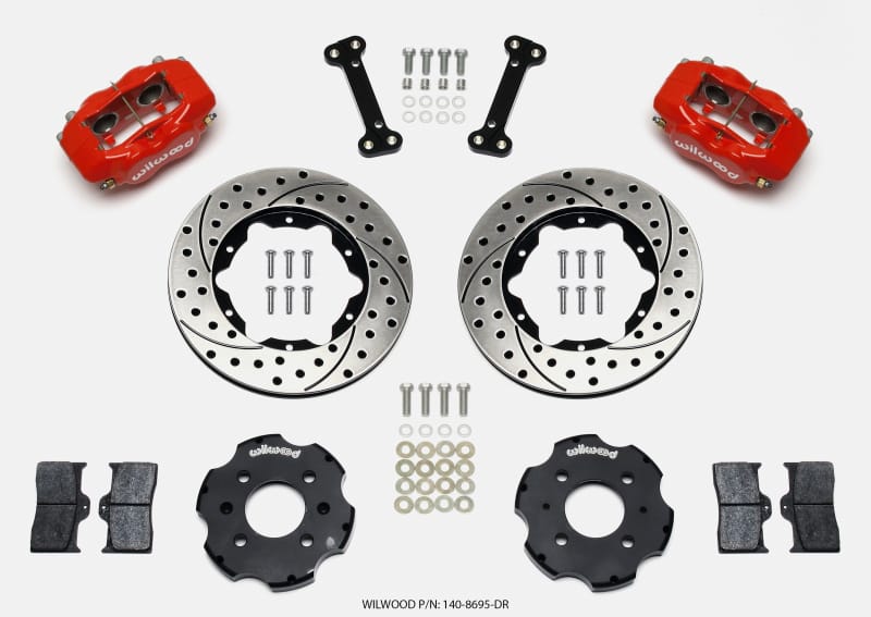 Wilwood — KIT,FRONT,CIVIC,OEM,240mm 11.00 ROTOR,DRILLED,RED