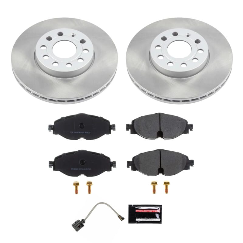 PowerStop — Semi-Coated Rotor and Low-Dust Ceramic Brake Pad Kit
