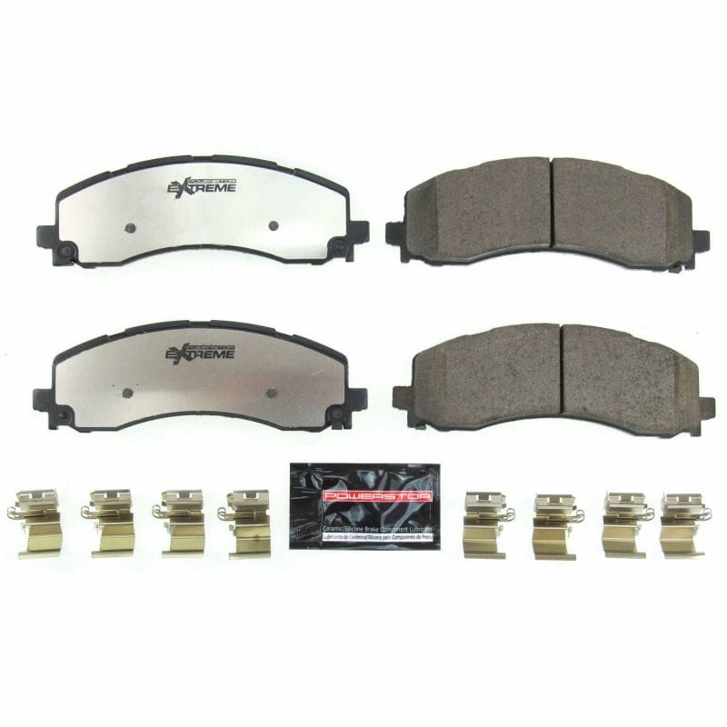 PowerStop — PowerStop - Z36 Truck and SUV Carbon-Fiber Ceramic Brake Pads with Hardware Kit