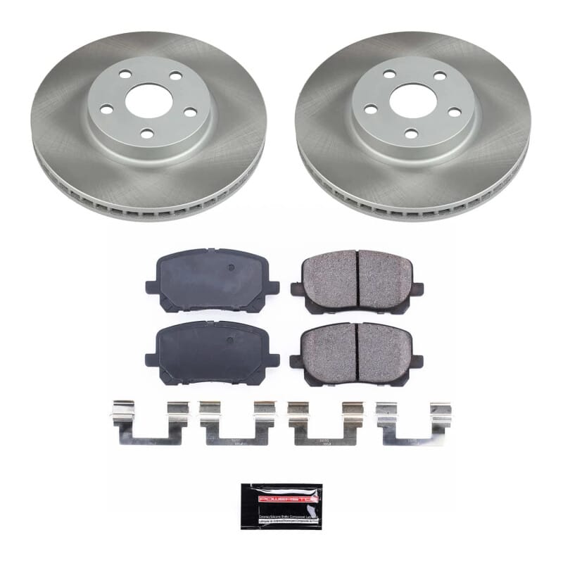 PowerStop — Semi-Coated Rotor and Low-Dust Ceramic Brake Pad Kit
