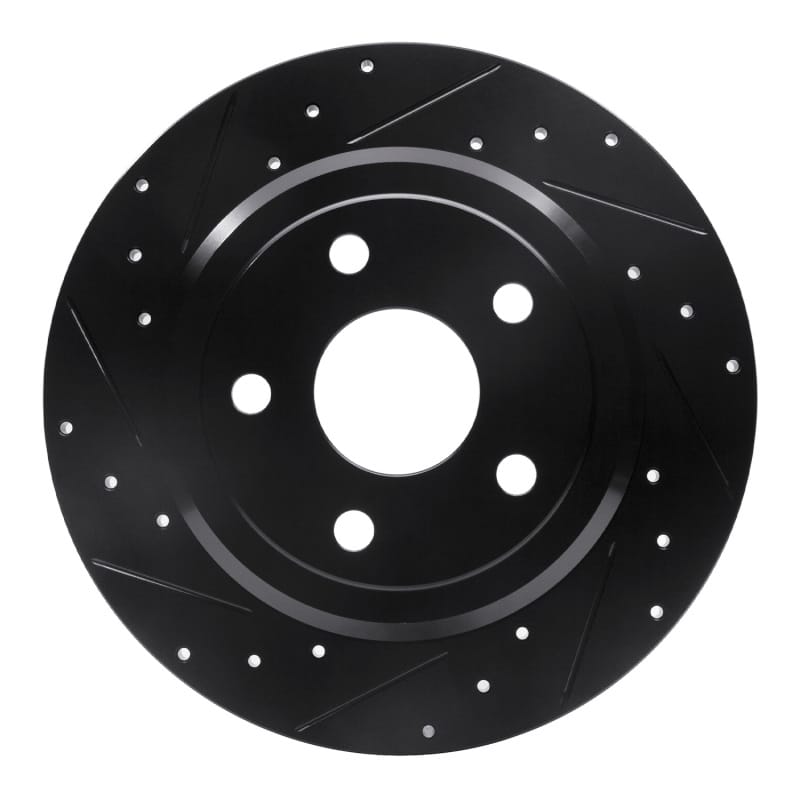 R1 Concepts — R1 Concepts Brake Rotor Drilled and Slotted Black