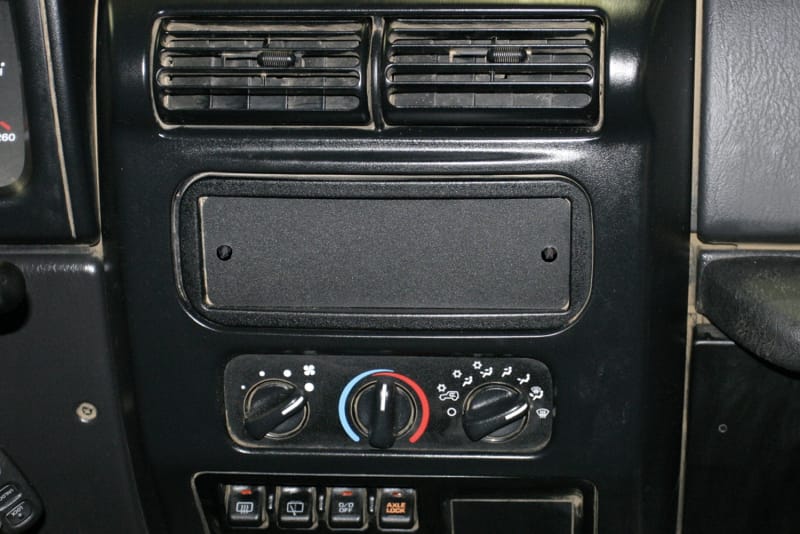 Tuffy Products — Tuffy Stereo Dash Cutout Cover Plate- Black
Stereo Cover