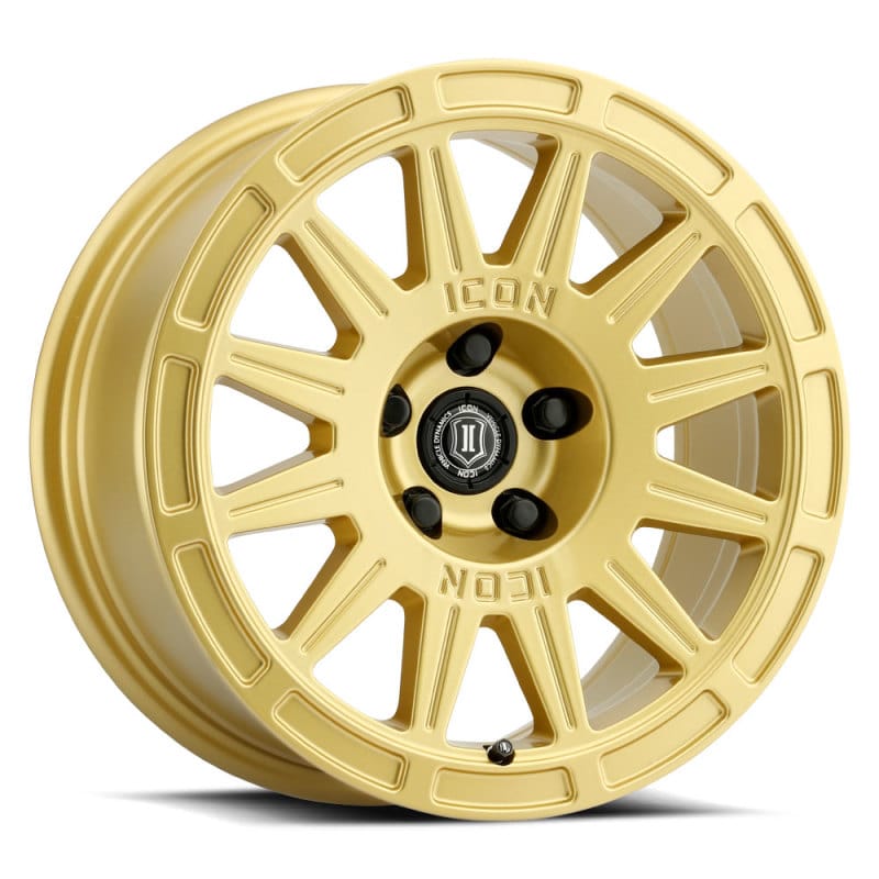 ICON — ICON ALLOYS RICOCHET GLS GOLD  - 17 X 8 / 5 X 4.5 / 38 MM / 6" BS
ICON ALLOYS RICOCHET GLS GOLD - 17 X 8 / 5 X 4.5 / 38 MM / 6" BS