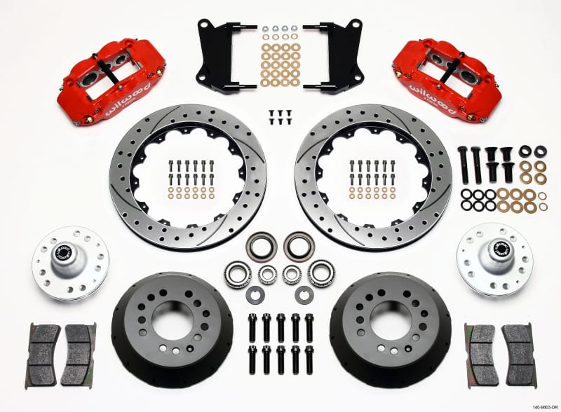 Wilwood — KIT,FRONT,CAMARO/NOVA,67-72,BIG BRAKE RADIAL MT,13.0,DRILLED,RED