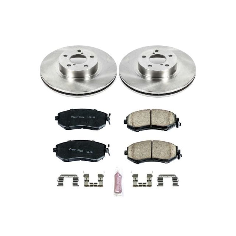 PowerStop — OE Stock Replacement Low-Dust Ceramic Brake Pad and Rotor Kit