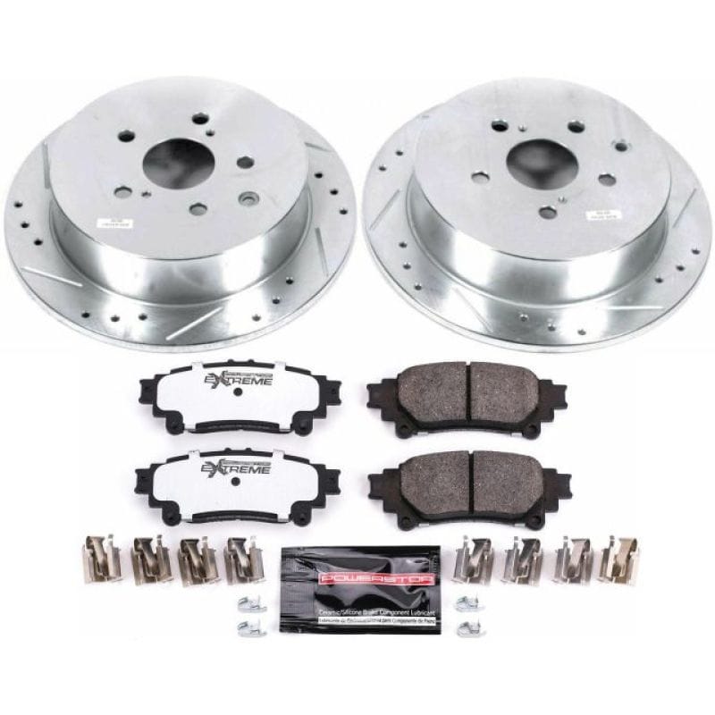PowerStop — Z36 Truck and SUV Carbon-Fiber Ceramic Brake Pad and Drilled & Slotted Rotor Kit