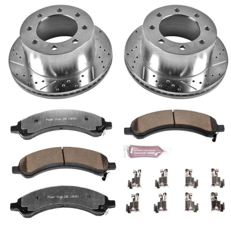PowerStop — Z36 Truck and SUV Carbon-Fiber Ceramic Brake Pad and Drilled & Slotted Rotor Kit
