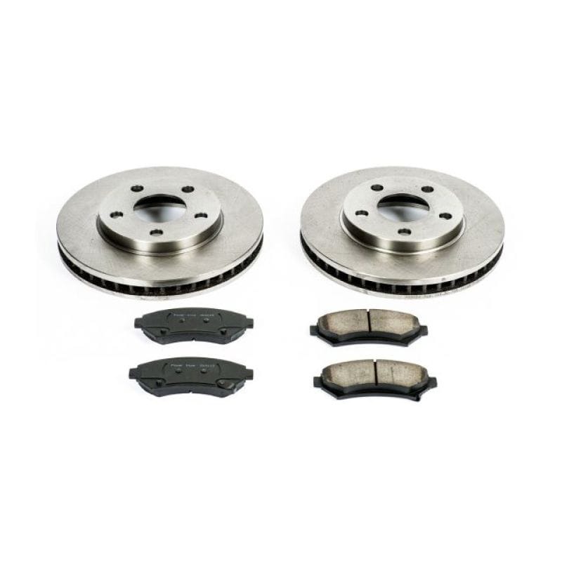 PowerStop — OE Stock Replacement Low-Dust Ceramic Brake Pad and Rotor Kit