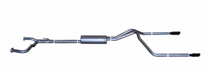 Gibson — Gibson 04-09 Nissan Titan LE 5.6L 2.5in Cat-Back Dual Split Exhaust - Black Elite
Truck/Suv