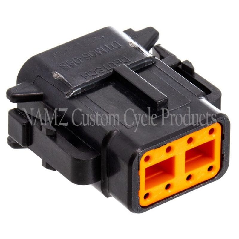 NAMZ — NAMZ Deutsch DTM 8-Position Black Plug w/(8) Stamped Terminals & Wedgelock (HD 74118-98BK)