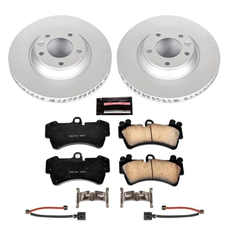 PowerStop — Genuine Geomet Coated Rotor and Carbon-Fiber Ceramic Brake Pad Kit