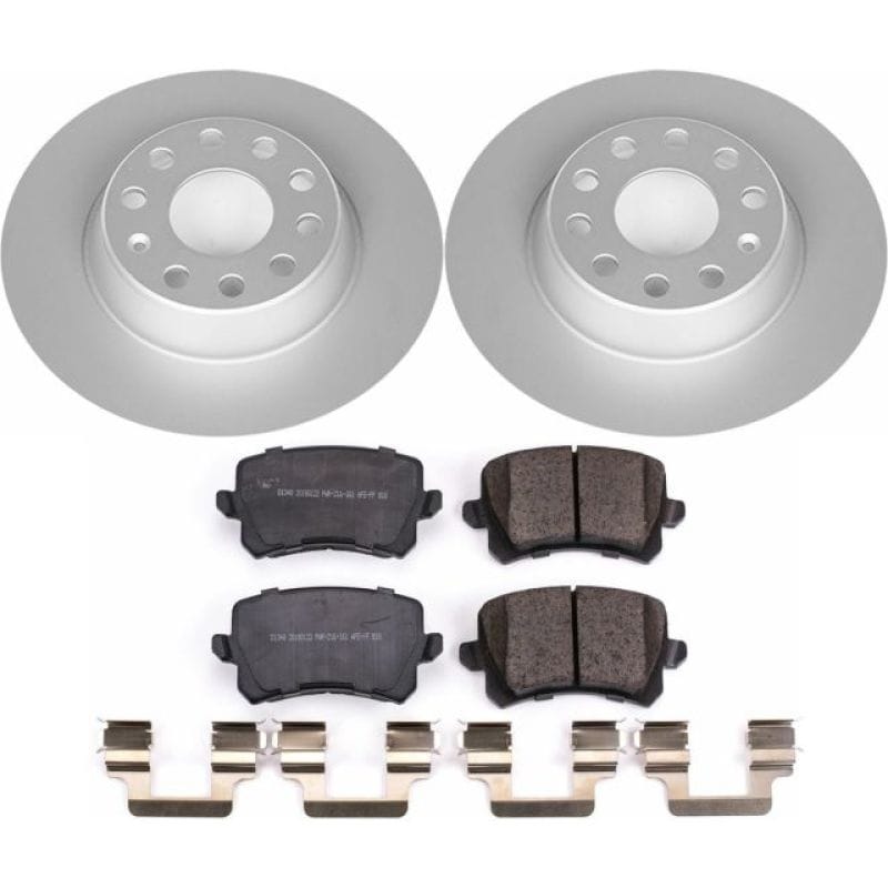 PowerStop — Genuine Geomet Coated Rotor and Carbon-Fiber Ceramic Brake Pad Kit