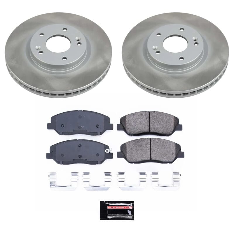 PowerStop — Semi-Coated Rotor and Low-Dust Ceramic Brake Pad Kit