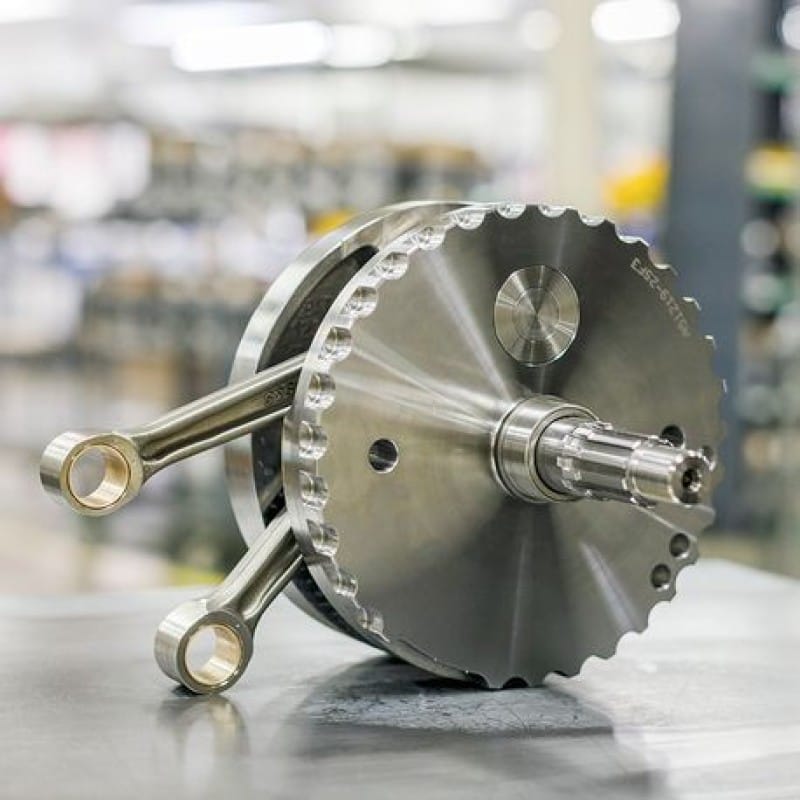 S&S Cycle — S&S Cycle 00-06 BT 4-1/2in Stroke Flywheel Assembly w/ Sprocket Shaft Bearing Race
