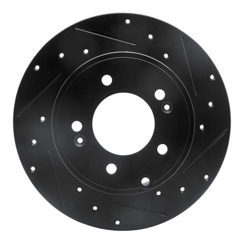 R1 Concepts — R1 Concepts Brake Rotor Drilled and Slotted Black