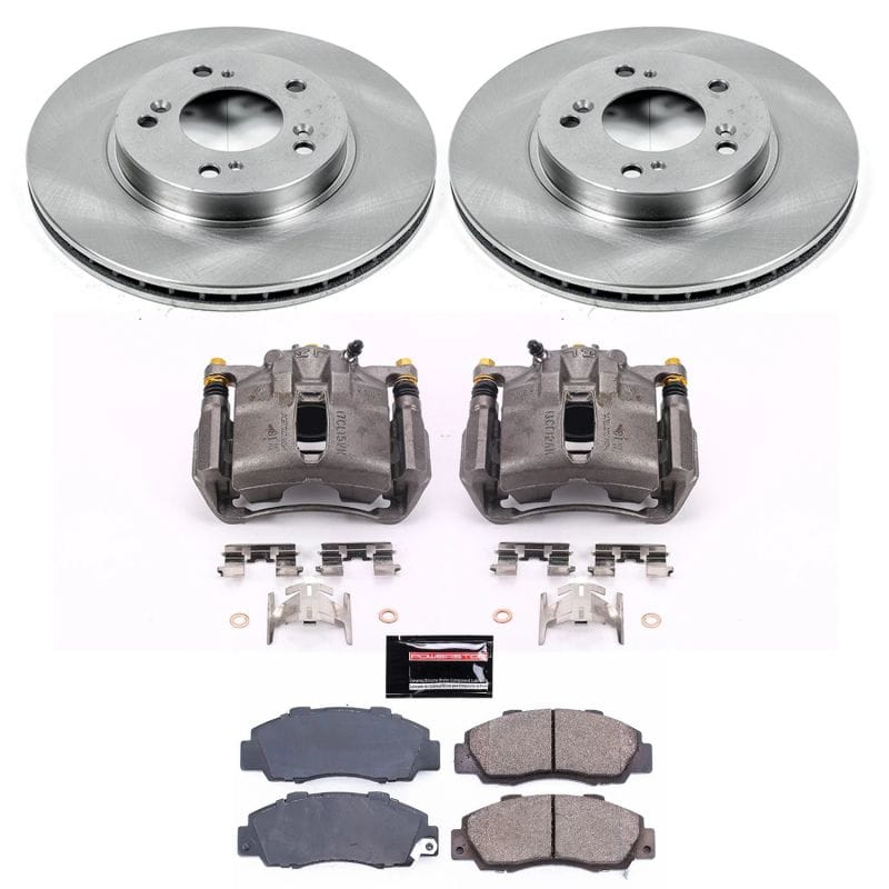 PowerStop — OE Stock Replacement Low-Dust Ceramic Brake Pad, Rotor and Caliper Kit