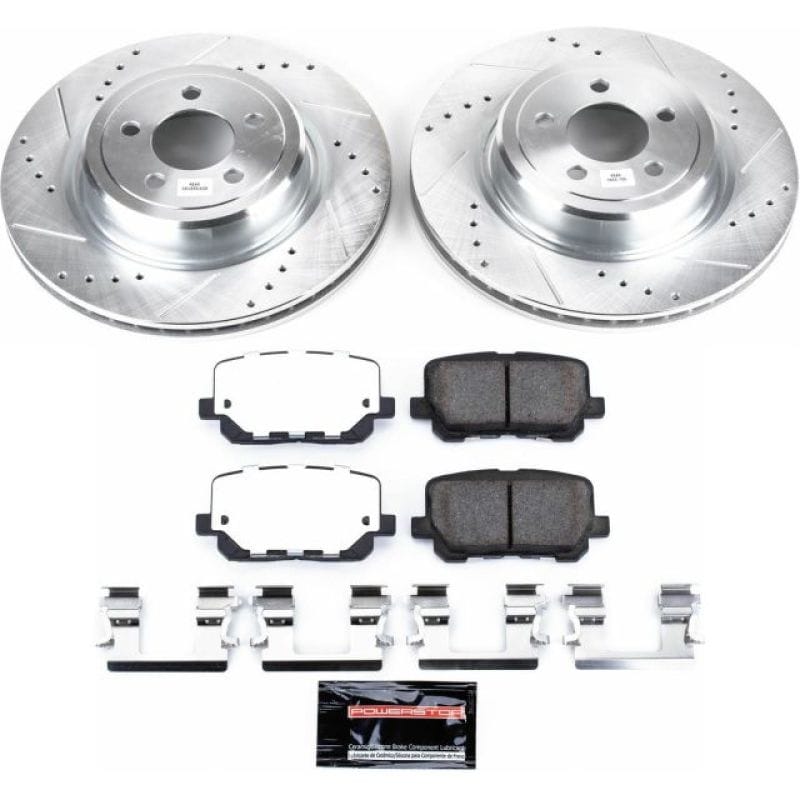 PowerStop — Z26 Street Performance Ceramic Brake Pad and Drilled & Slotted Rotor Kit