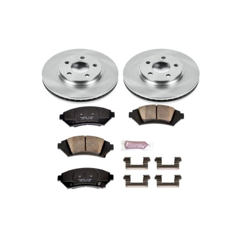 PowerStop — OE Stock Replacement Low-Dust Ceramic Brake Pad and Rotor Kit