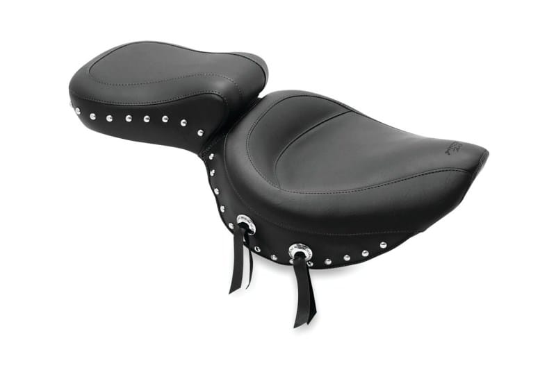 Mustang Motorcycle — Mustang 87-04 Suzuki VS700/750/800 Intruder,S50 05-09 Std Touring 2PC Seat w/Studs - Black