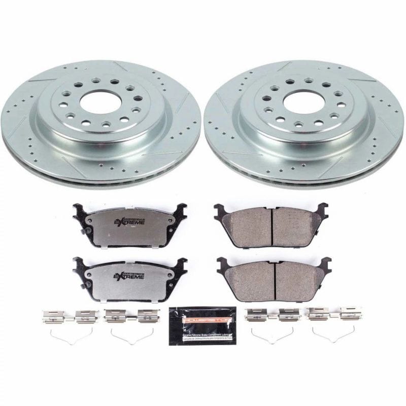 PowerStop — Z36 Truck and SUV Carbon-Fiber Ceramic Brake Pad and Drilled & Slotted Rotor Kit