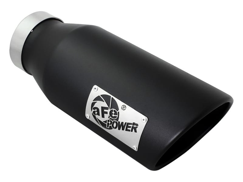 aFe — MACH Force-Xp 409 Stainless Steel Clamp-on Exhaust Tip Black