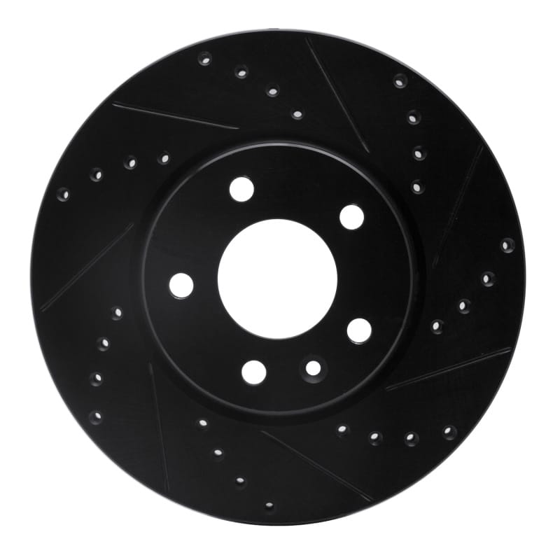 R1 Concepts — R1 Concepts Brake Rotor Drilled and Slotted Black