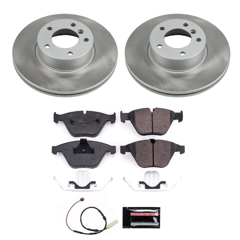 PowerStop — Semi-Coated Rotor and Low-Dust Ceramic Brake Pad Kit