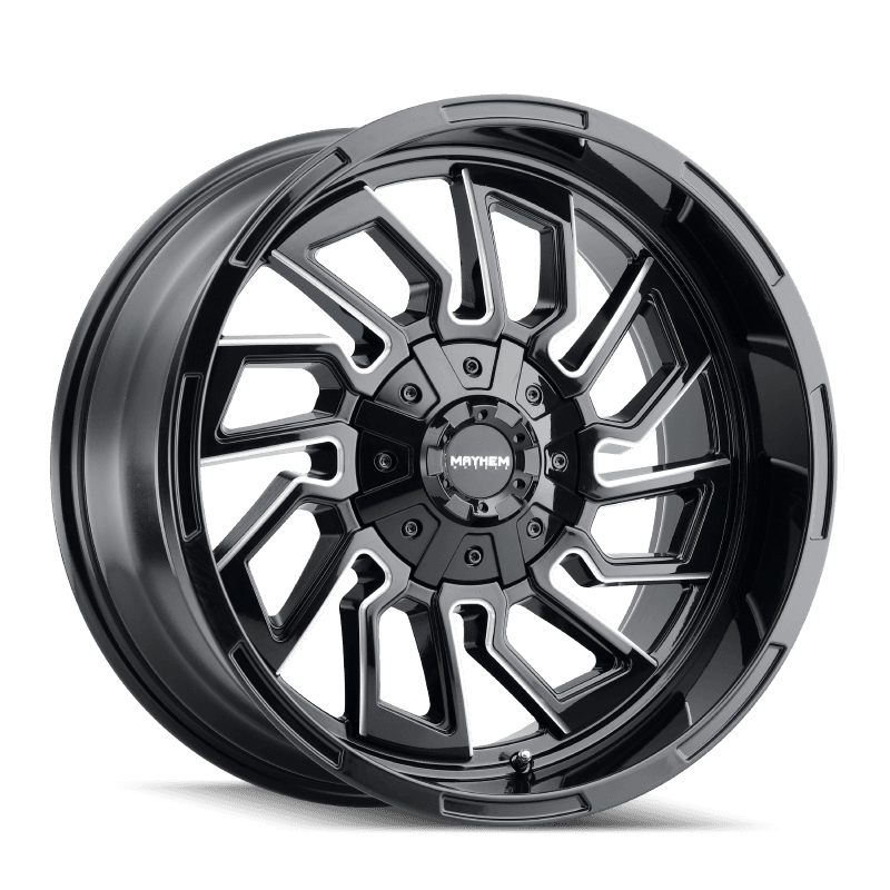 Mayhem — Mayhem 8111 Flywheel 20x9 / 5x127 BP / 0mm Offset / 87.1mm Hub Black w/ Milled Spokes Wheel