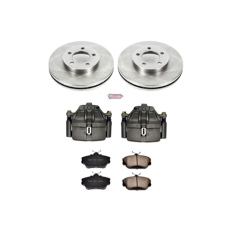 PowerStop — OE Stock Replacement Low-Dust Ceramic Brake Pad, Rotor and Caliper Kit
