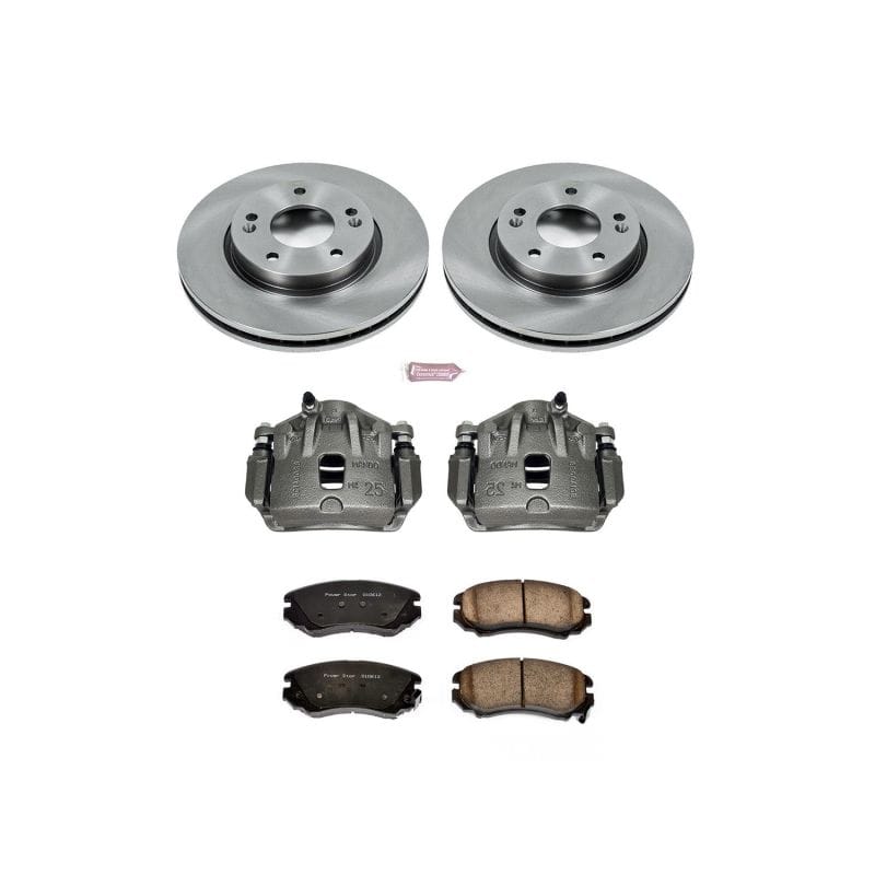PowerStop — OE Stock Replacement Low-Dust Ceramic Brake Pad, Rotor and Caliper Kit