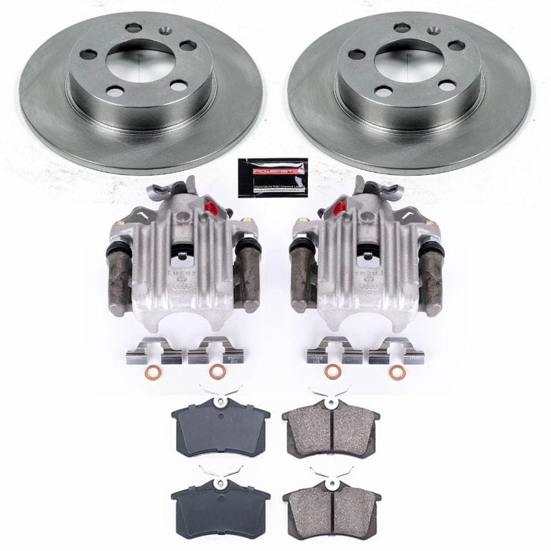 PowerStop — OE Stock Replacement Low-Dust Ceramic Brake Pad, Rotor and Caliper Kit