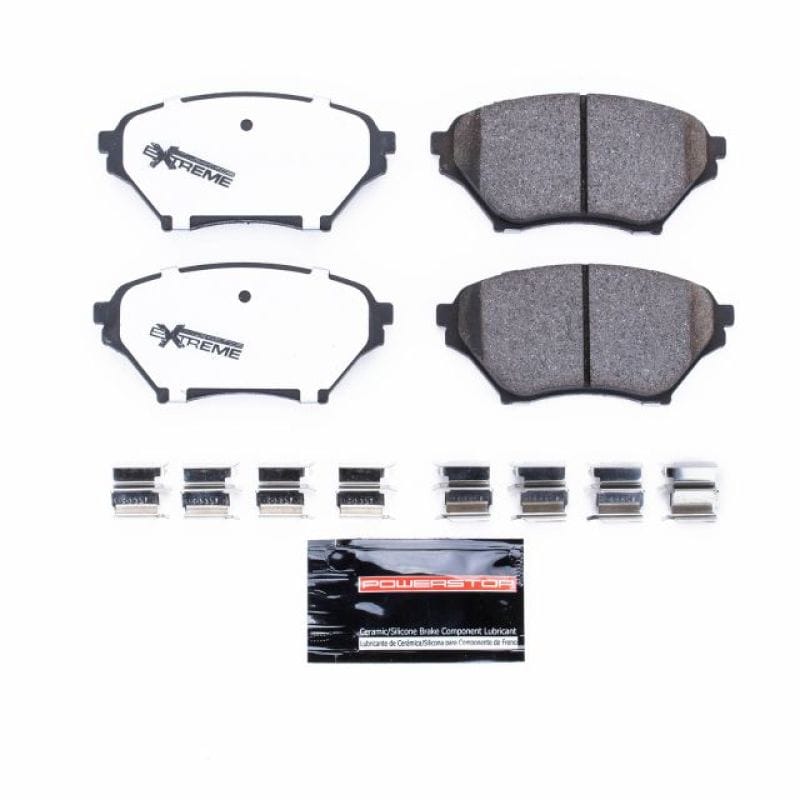 PowerStop — PowerStop - Z26 Performance Carbon-Fiber Ceramic Brake Pads with Hardware Kit