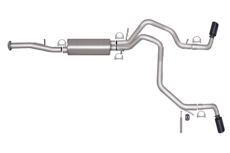 Gibson — Black Elite Cat-Back Dual Extreme Exhaust System; Stainless