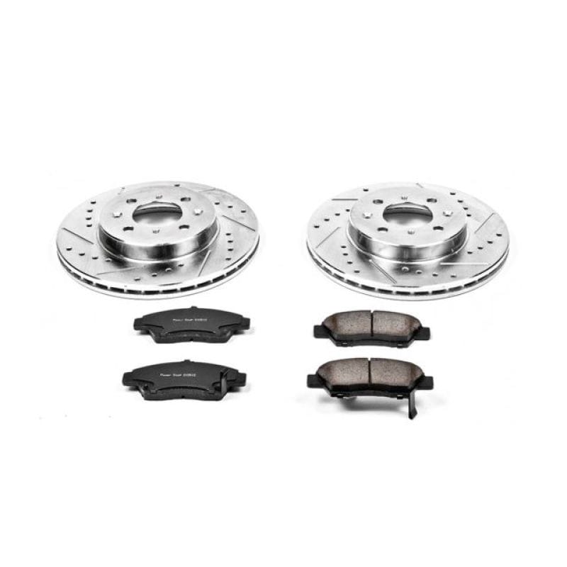 PowerStop — Z23 Daily Driver Carbon-Fiber Ceramic Brake Pad and Drilled & Slotted Rotor Kit