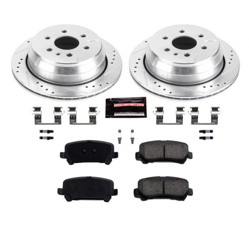 PowerStop — Z23 Daily Driver Carbon-Fiber Ceramic Brake Pad and Drilled & Slotted Rotor Kit