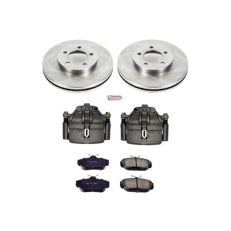 PowerStop — OE Stock Replacement Low-Dust Ceramic Brake Pad, Rotor and Caliper Kit