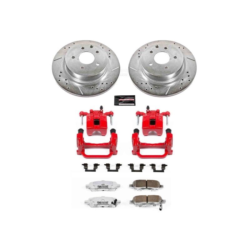 PowerStop — Z26 Street Performance Ceramic Brake Pad, Drilled Slotted Rotor, and Caliper Kit