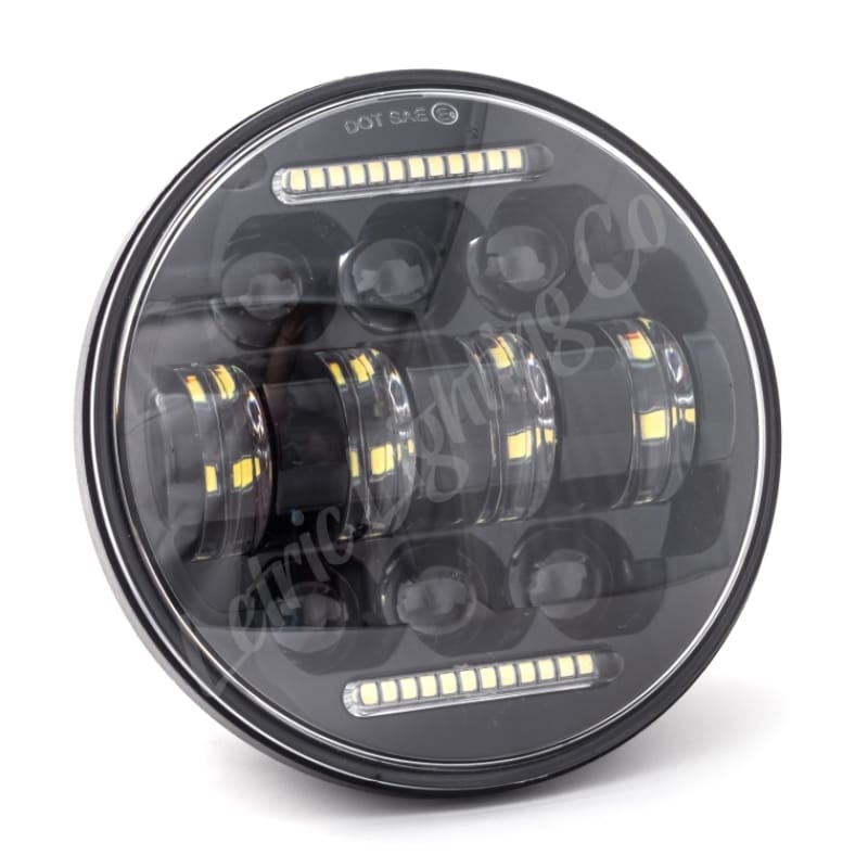 Letric Lighting — 5.75" Black LED Diez Headlamp w/Dual-Horizontal DRL's