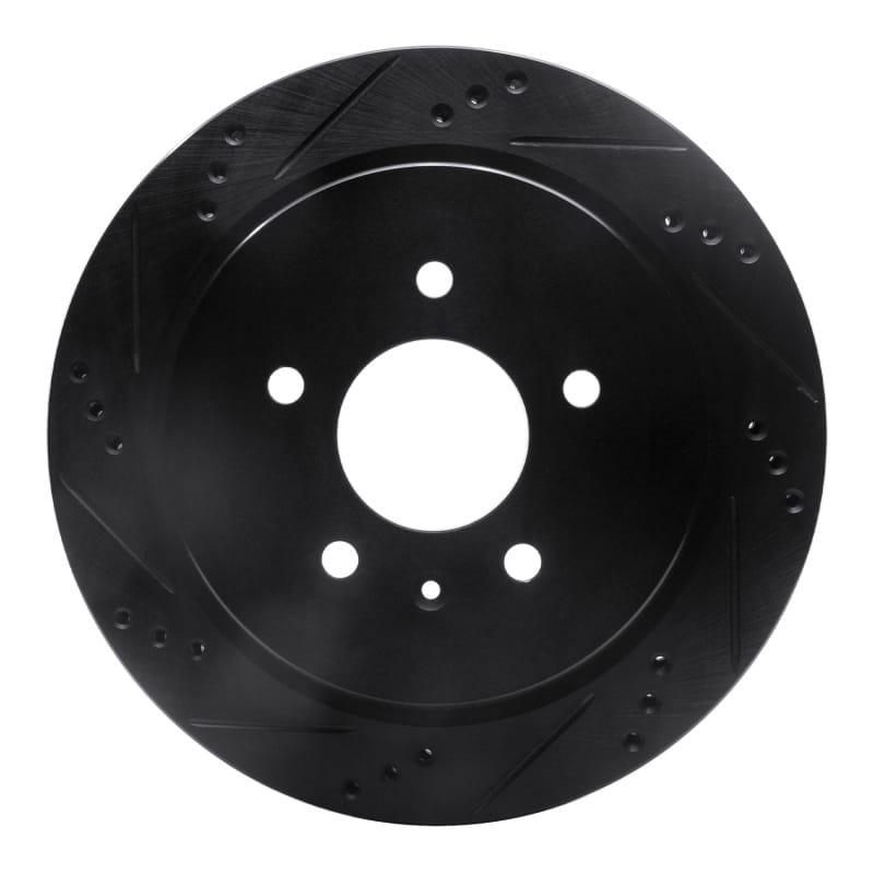 R1 Concepts — R1 Concepts Brake Rotor Drilled and Slotted Black