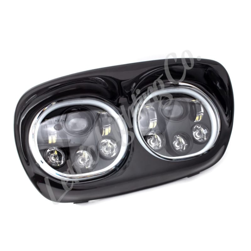 Letric Lighting — Dual w/Halo, 5.75", Black LED, Black Housing