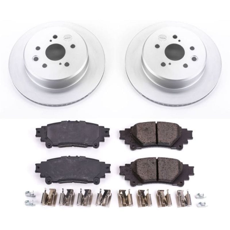 PowerStop — Genuine Geomet Coated Rotor and Low-Dust Ceramic Brake Pad Kit