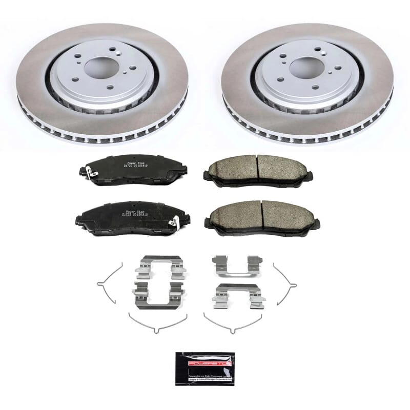 PowerStop — Semi-Coated Rotor and Low-Dust Ceramic Brake Pad Kit