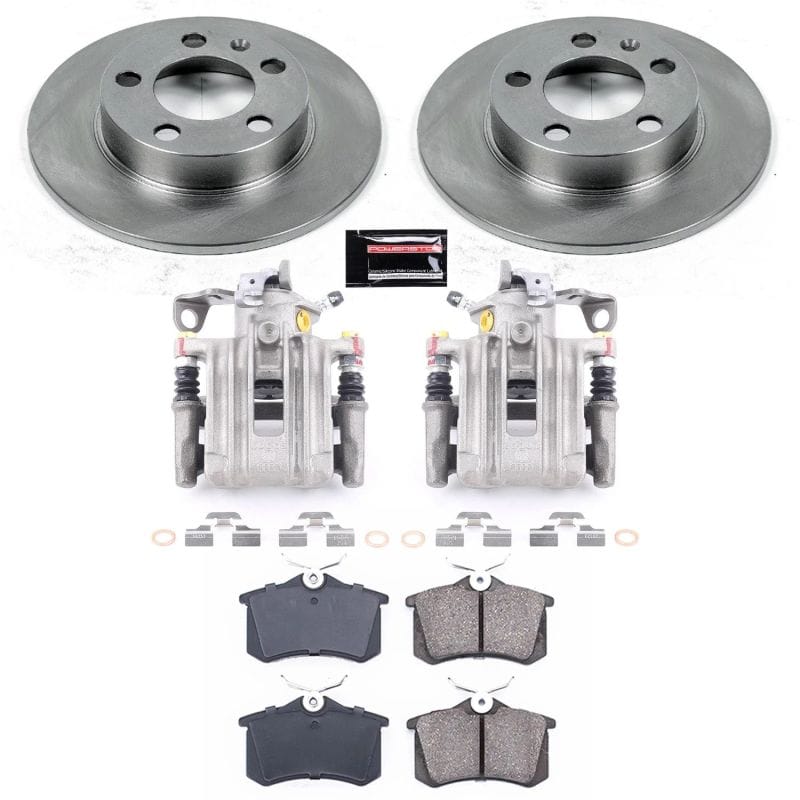 PowerStop — OE Stock Replacement Low-Dust Ceramic Brake Pad, Rotor and Caliper Kit