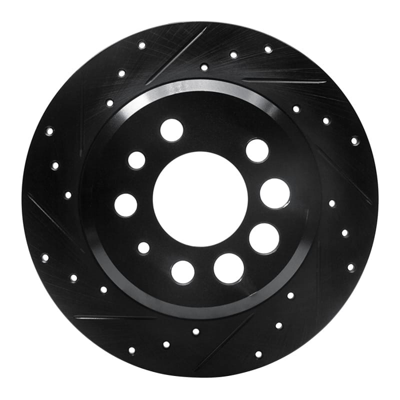 R1 Concepts — R1 Concepts Brake Rotor Drilled and Slotted Black