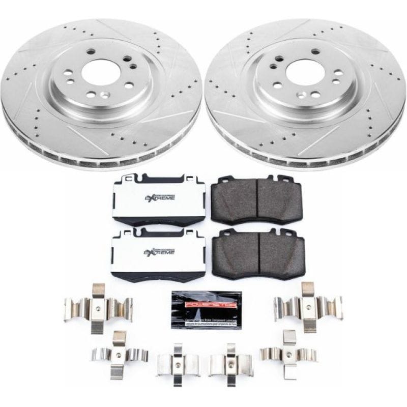 PowerStop — Z26 Street Performance Ceramic Brake Pad and Drilled & Slotted Rotor Kit