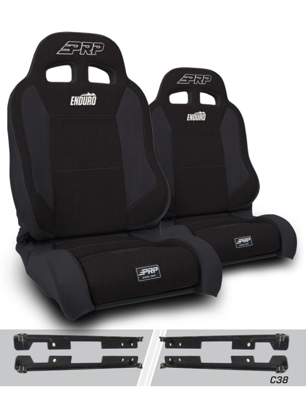 PRP Seats — Enduro Elite Suspension Seat - Trek Edition, Kit for Jeep Wrangler JK/JKU (Pair)