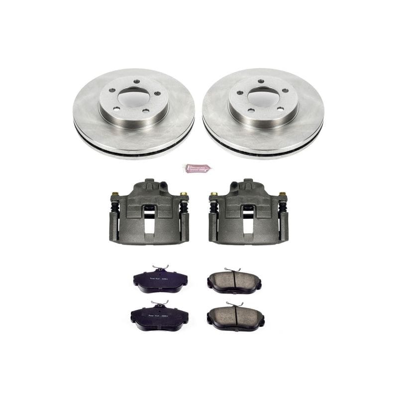 PowerStop — OE Stock Replacement Low-Dust Ceramic Brake Pad, Rotor and Caliper Kit